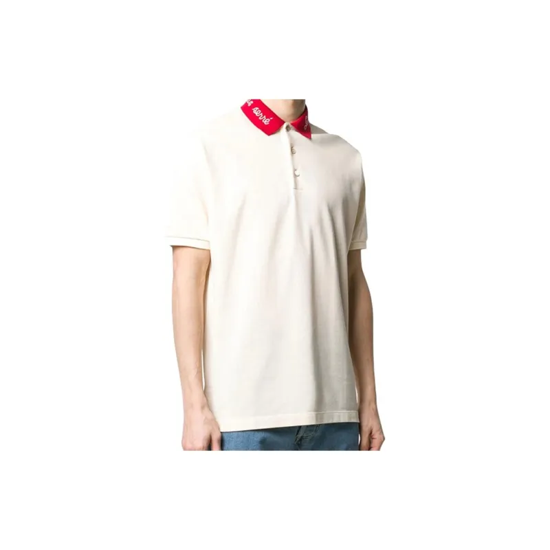 GUCCI Polo Shirts Men Ecru-2