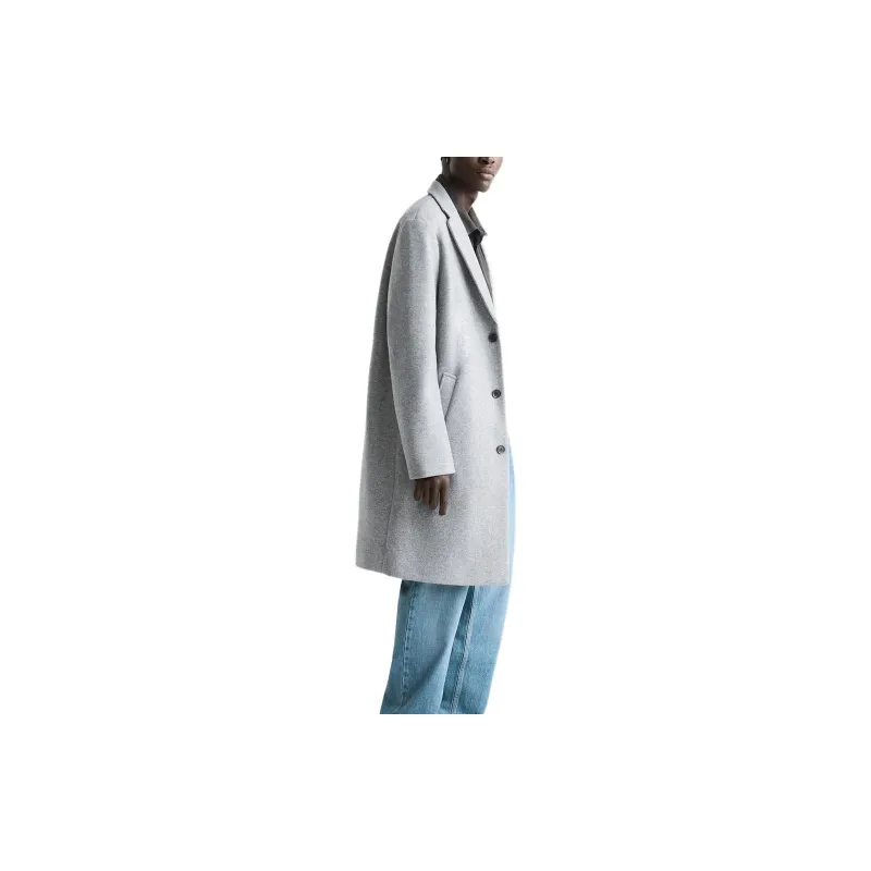 ZARA Coats Men Gray-4