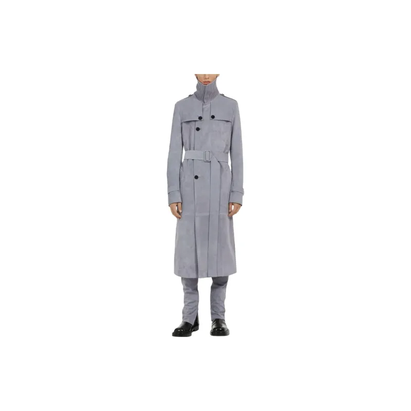 Ferragamo Leather Jackets Men Medium Gray-1
