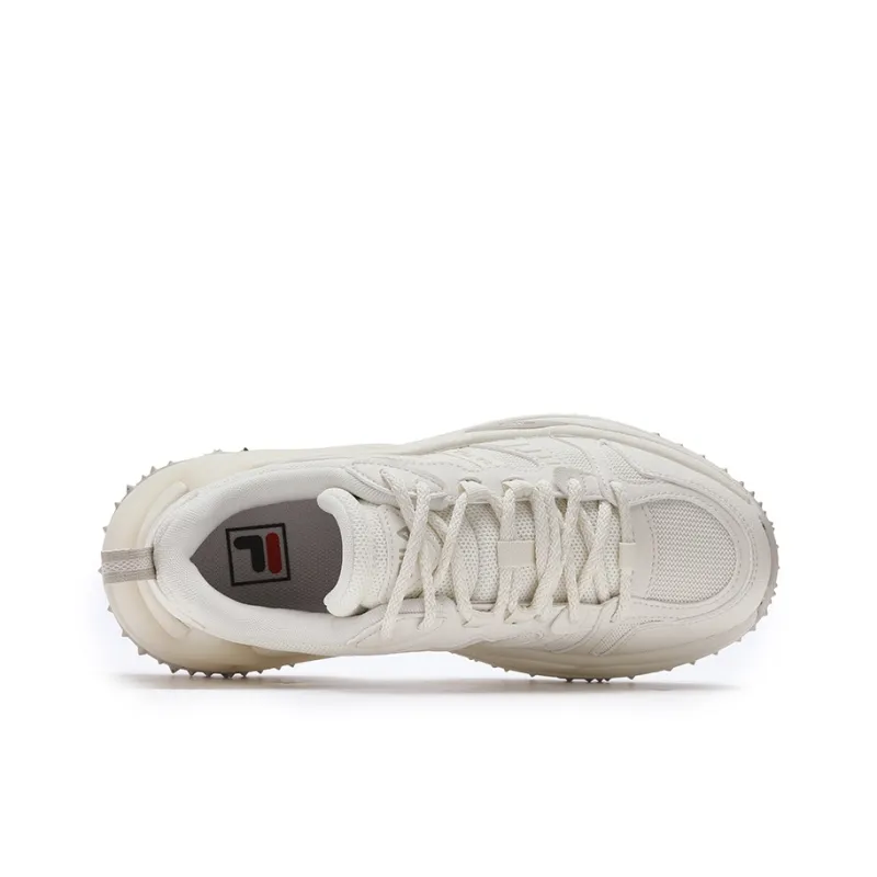 FILA Fish Spine 3rd Generation Non slip And Sweat wicking Low Top Running Shoes Women's Tofu White-3