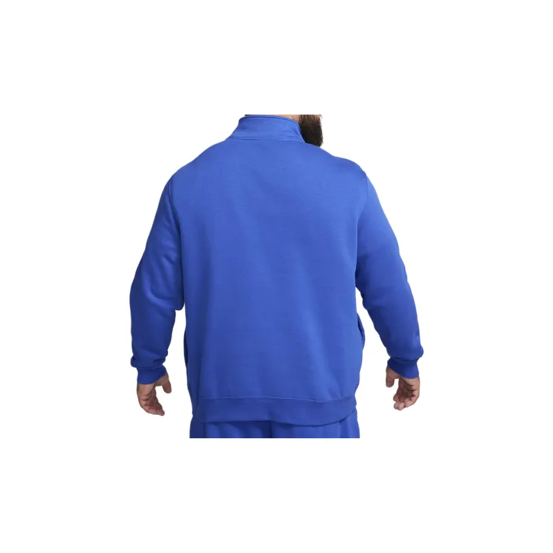 Nike Brushed-Back 1/2-Zip Pullover Sweatshirt Men's Blue-4