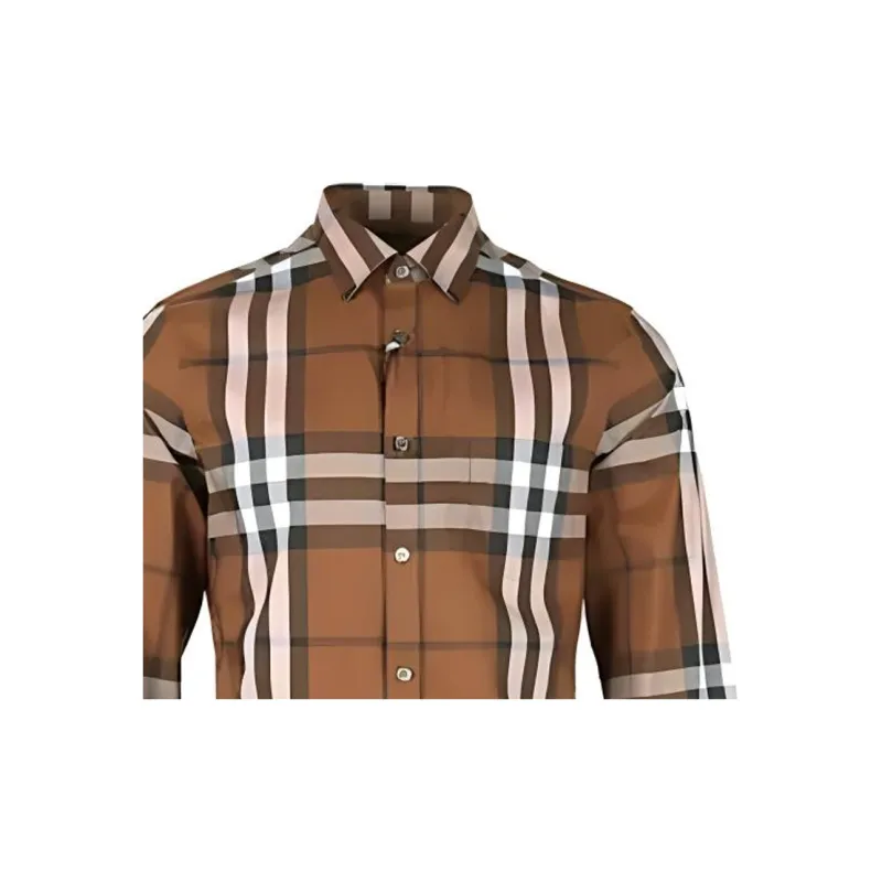 Burberry Shirts Men Brown-6