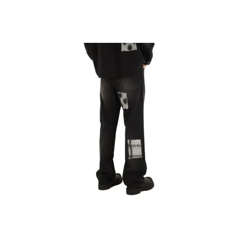 MARNI Patch detail Straight leg Jeans-2