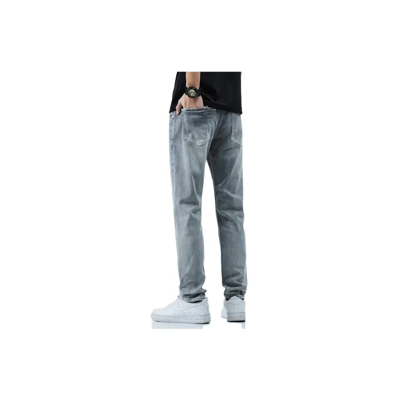 FAIRWHALE Jeans Men's Gray White-5