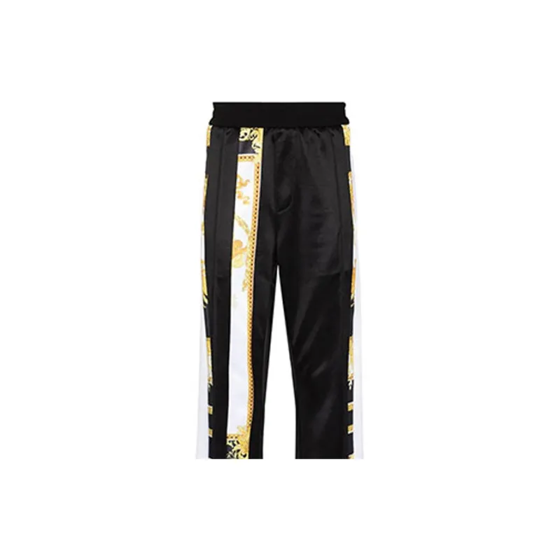 VERSACE Knitted Sweatpants Men's Black-4