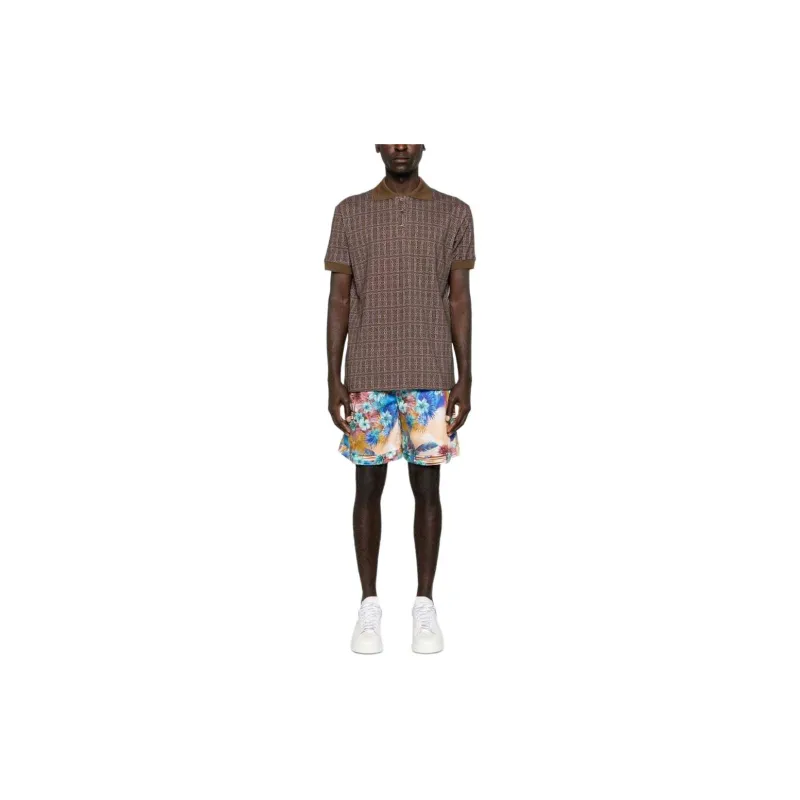 Roberto Cavalli SS24 Polo Shirt Men's Umber-1
