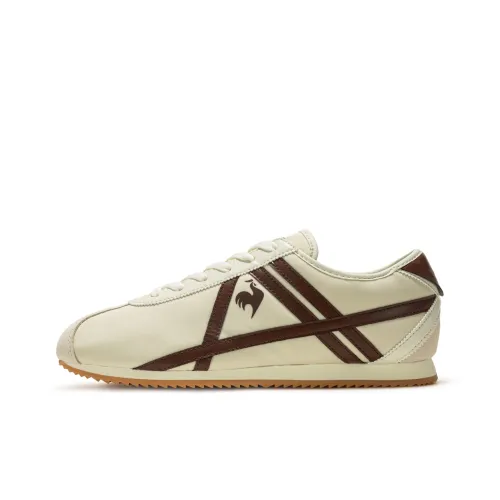 Le Coq Sportif Casual Shoes Unisex Low-Top Rice White/oak Brown