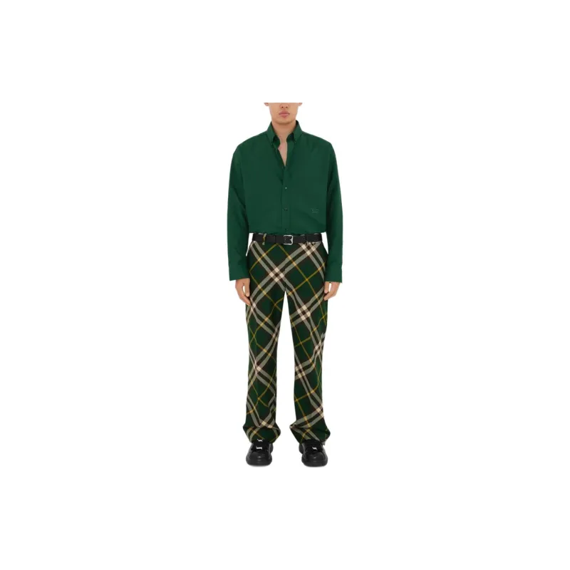Burberry Logo Embroidered Buttoned Shirt-2