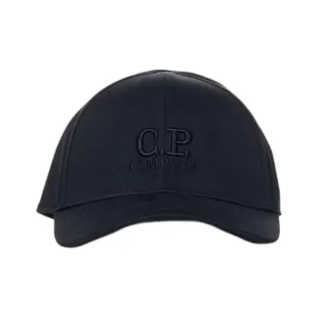 C.P.Company Cotton Baseball Caps Unisex Marine Blue