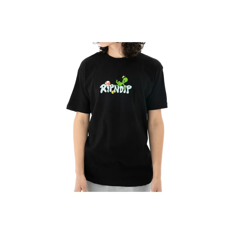 RIPNDIP Drop Shoulder Sleeve T-Shirt Men's Black-2