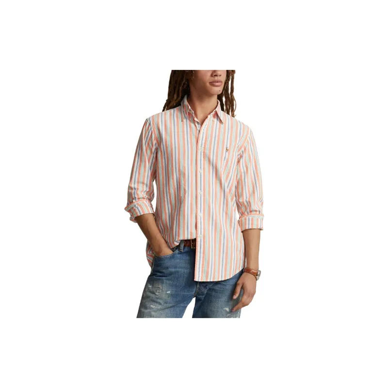 Polo Ralph Lauren Classic collar Striped Cotton Shirt-2