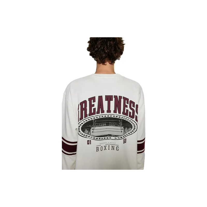 Everlast X PEACEBIRD MEN EVERLAST Sweatshirts Men Ecru-4