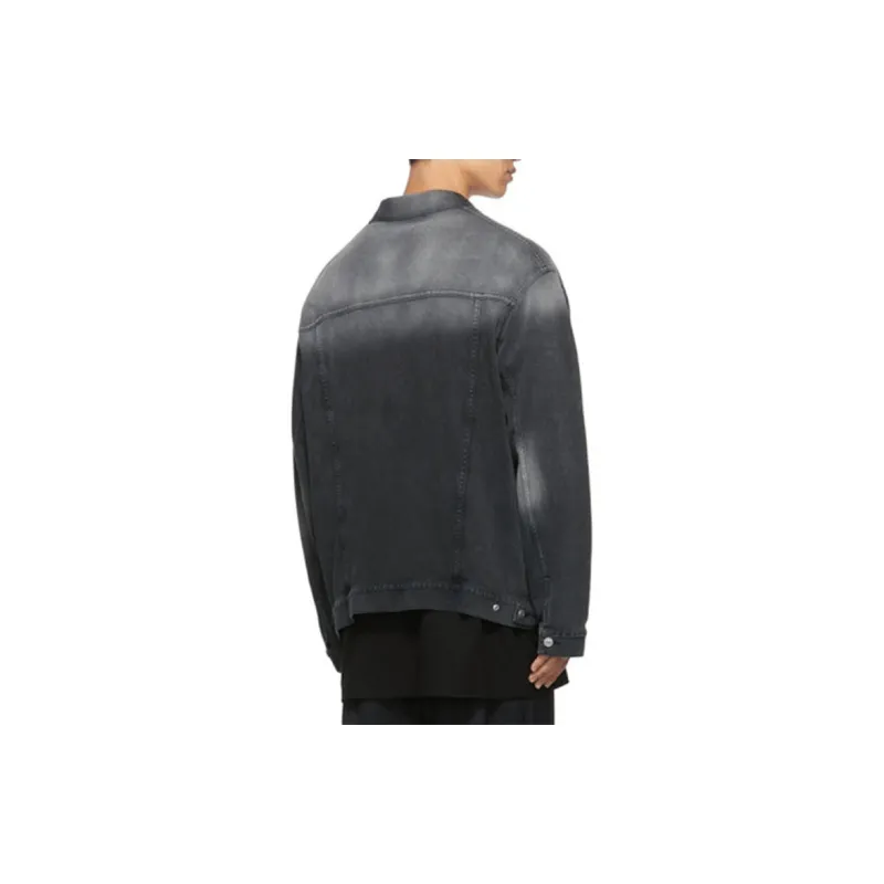 Balenciaga Denim Jacket Loose Fit Men's Black-3