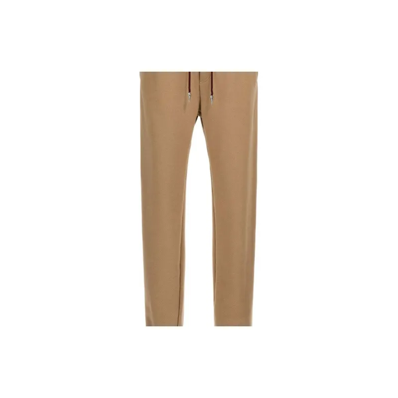 Roberto Cavalli SS24 Knitted Sports Pants Men's Beige-5