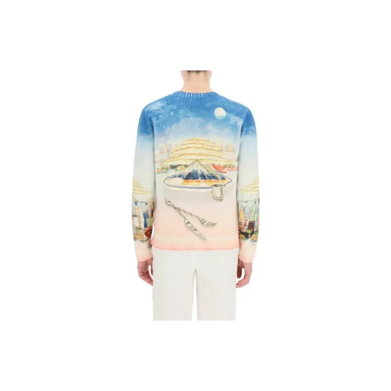 CASABLANCA Cashmere Sweaters Men Blue-3