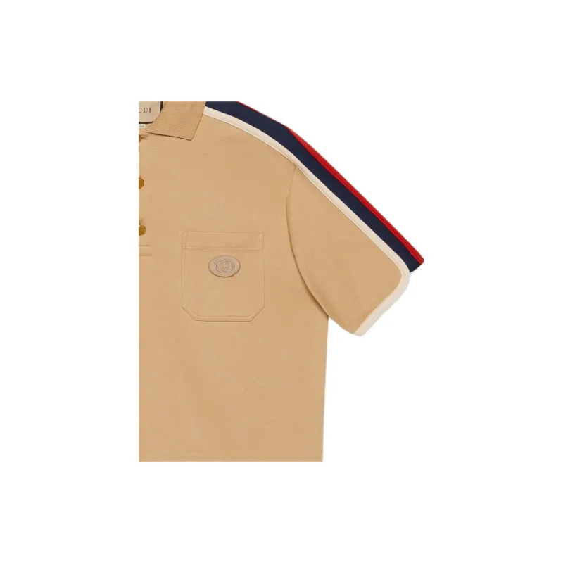 GUCCI SS23 Polo Shirt Men's Beige-5