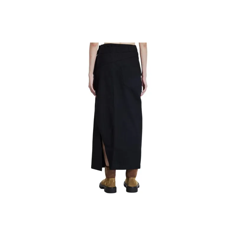LOEWE Deconstructed Designed Denim Midi Skirt-1