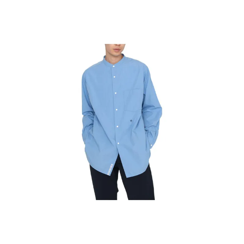 Nanamica Band Collar Wind Shirt-2