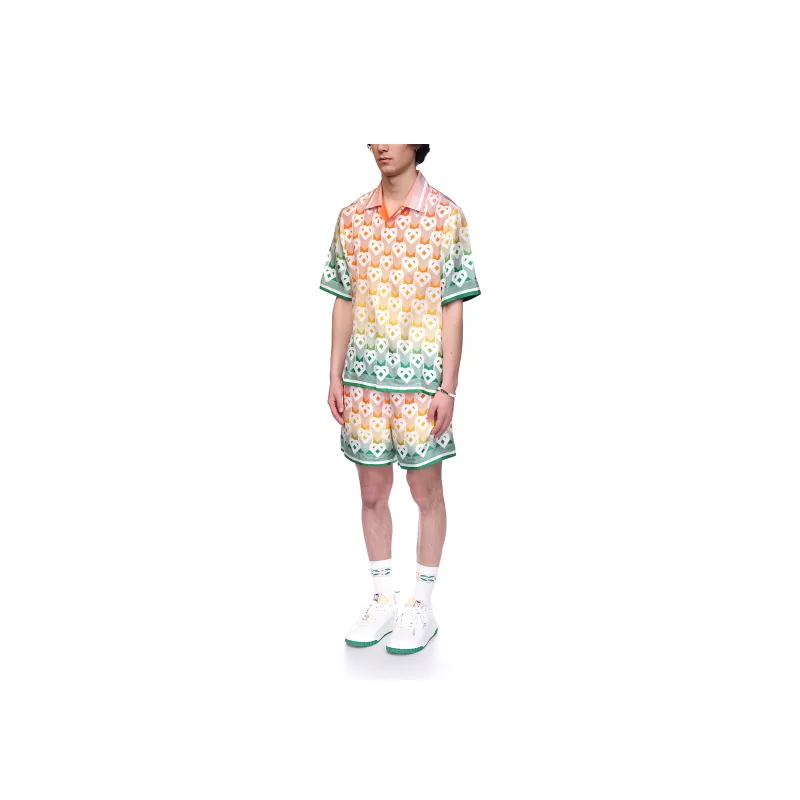CASABLANCA Cuban Collar Short Sleeve Shirt-4