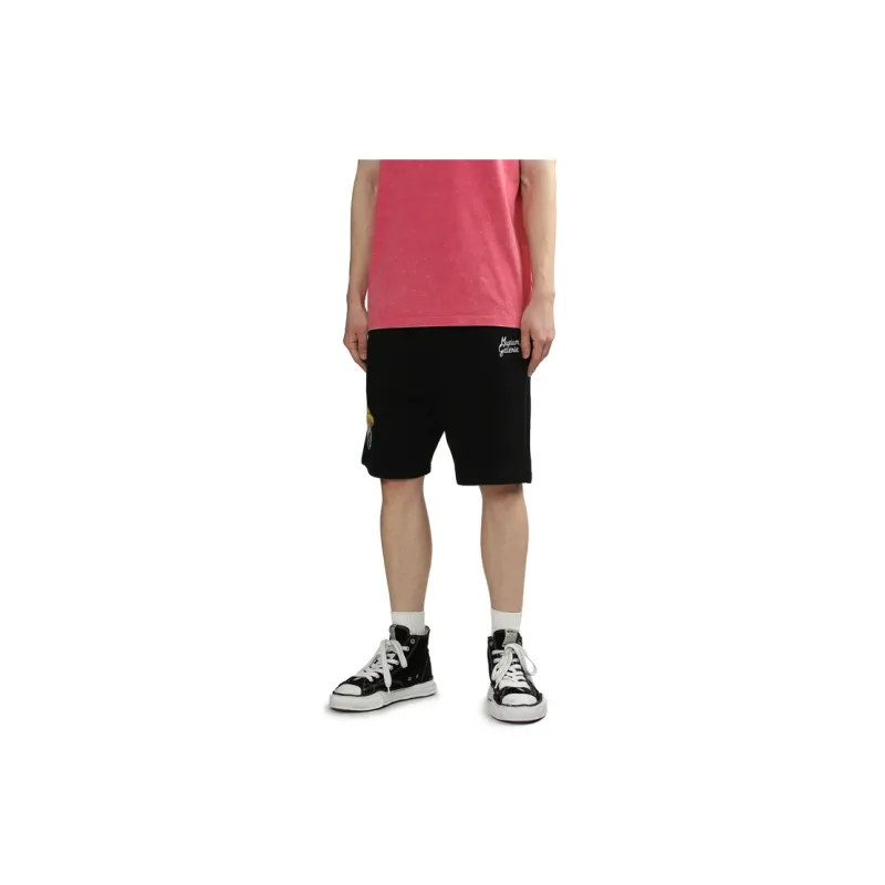MUSIUM DIV Van Gogh appliqué Cotton Track Shorts-3
