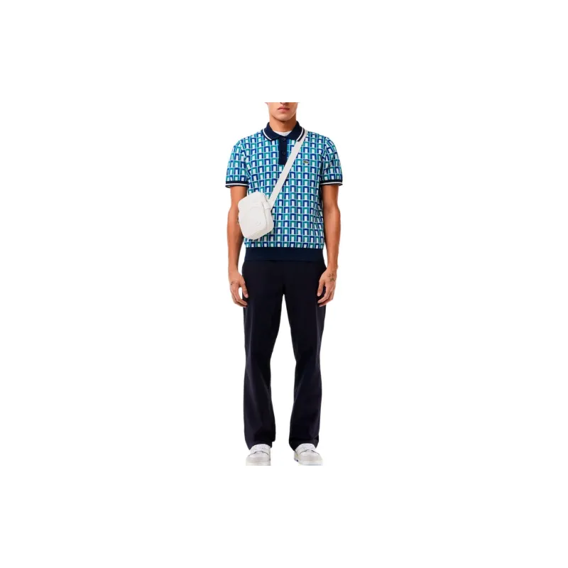 LACOSTE Geometric pattern Print Polo Shirt-1