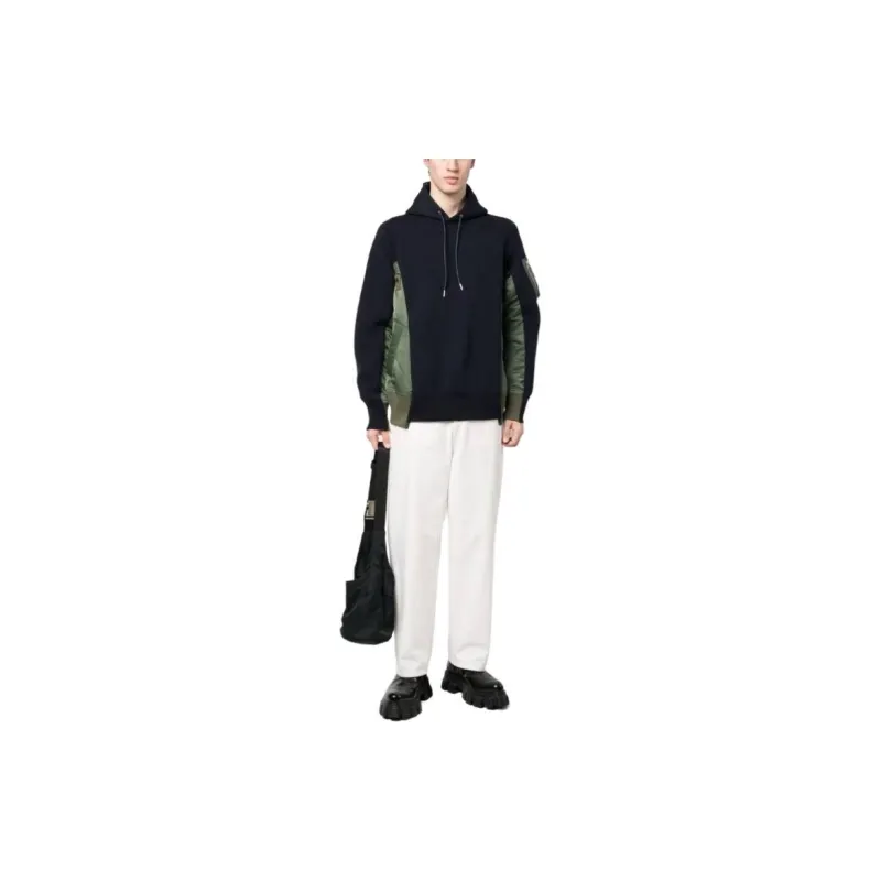 Sacai Bomber Jacket Hybrid Panelled Hoodie-1