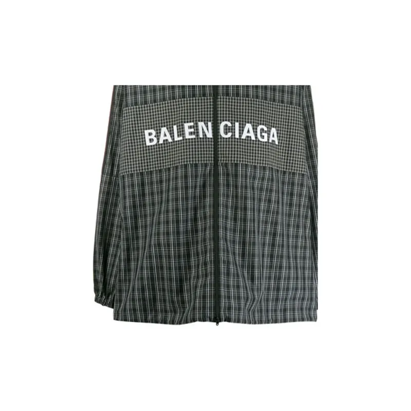 Balenciaga Checkered Nylon Track Suit Jacket-5