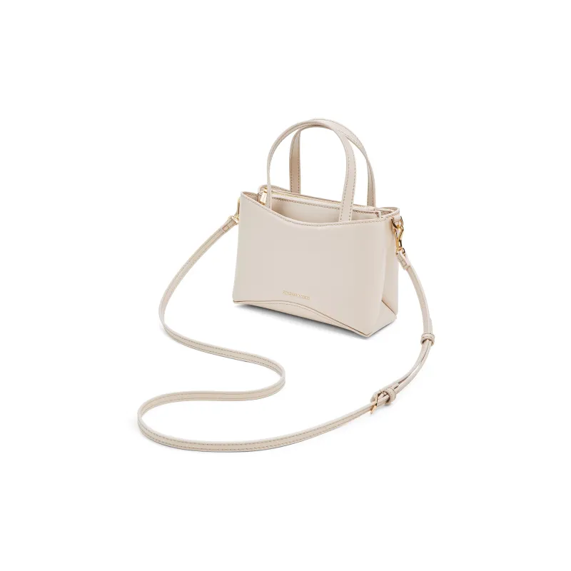 CHARLES&KEITH PU Shoulder Bag Small Size Women's Oat/Dark Moss Green Dark Moss-2