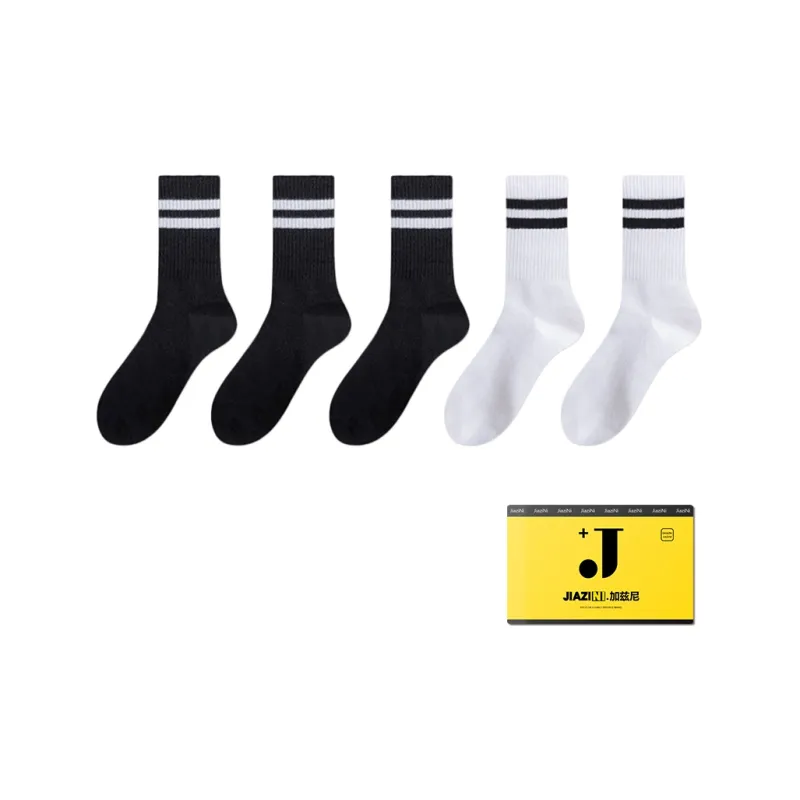JIAZINI Mid Calf Socks Women's 5 Pack-20