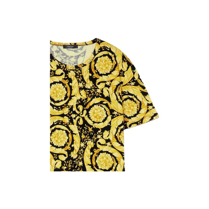 VERSACE Baroque Printed Crewneck T Shirt-5