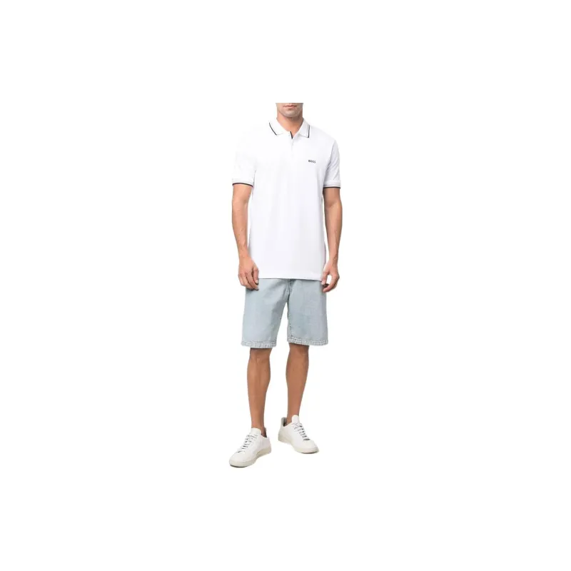 HUGO BOSS Logo Embroidered Short Sleeved Polo Shirt-2