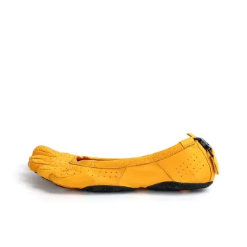 Vibram Five Fingers Shoes Slip Resistant Breathable Lightweight Training Shoes Women's Yellow Yoga