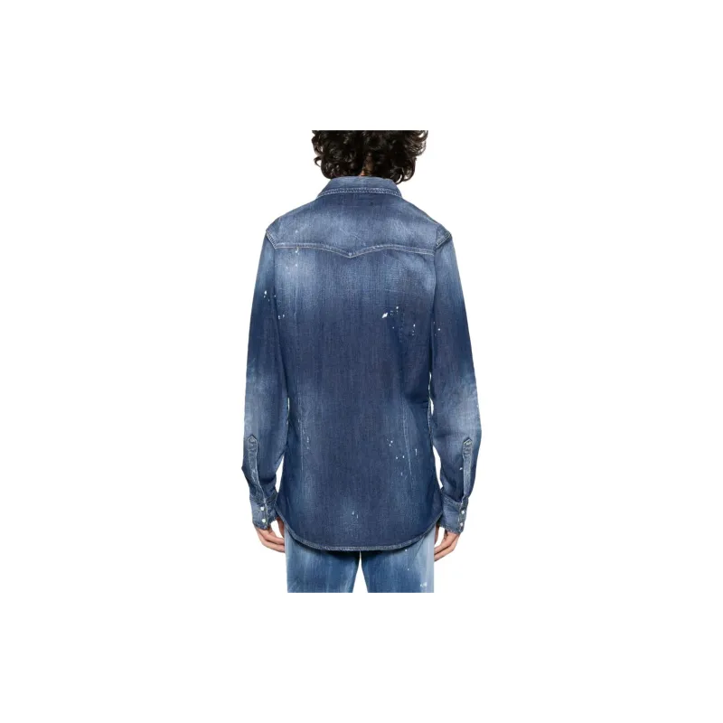 DSQUARED 2 Distressed Denim Shirt-2