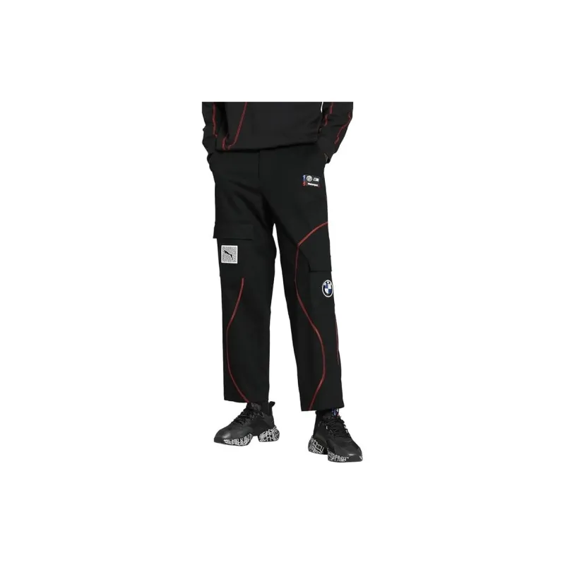 Bmw X PUMA Summer Court Casual Pants Unisex Black-3