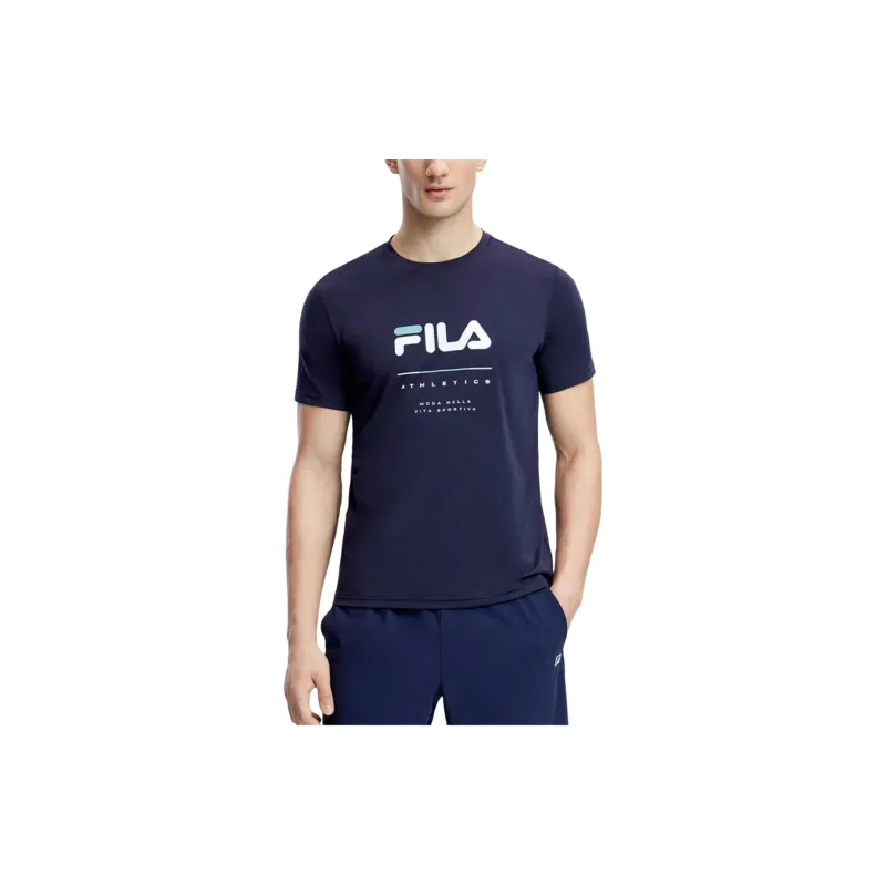 FILA T Shirts Men Navy Blue-3