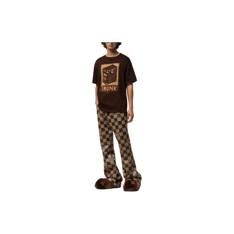 LOUIS VUITTON Short Sleeved Cotton Intarsia Crewneck-2