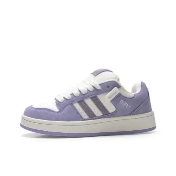LIANGHUO Slip Resistant Impact Resistance Wear Resistant Low Top Skateboard Shoes Women's White Purple