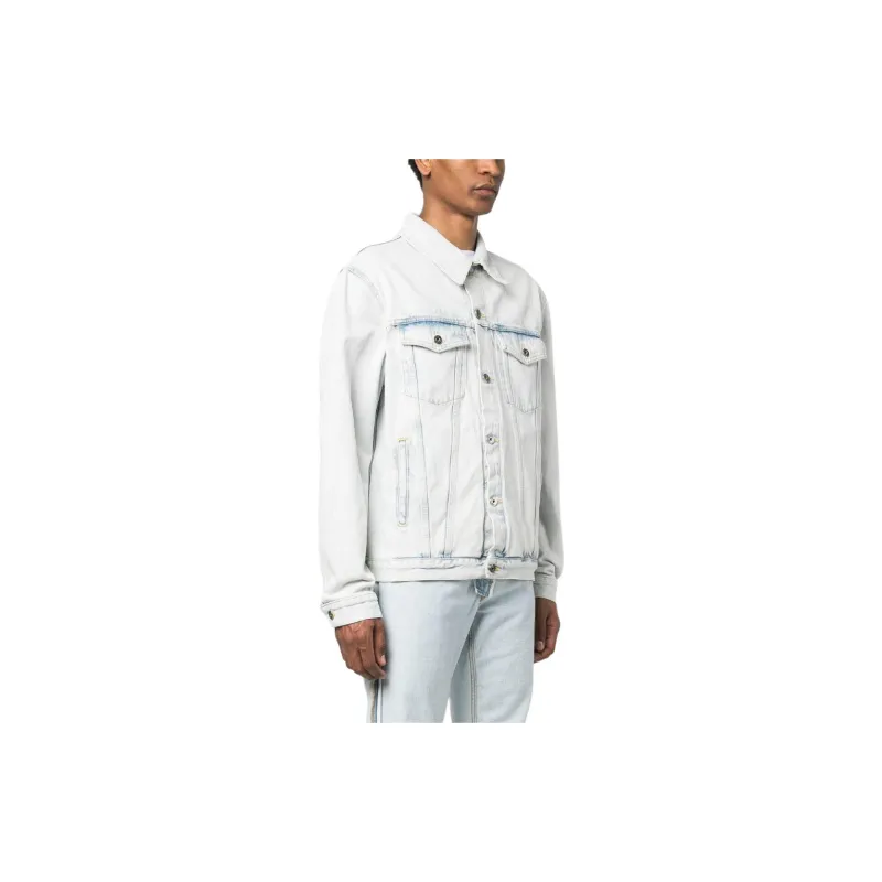 OFF WHITE Denim Jacket Men's Light Blue-3