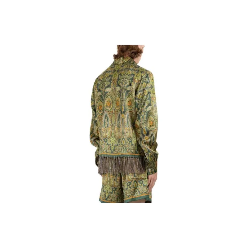 AMIRI Tapestry Long Sleeve Bowling Shirt-2