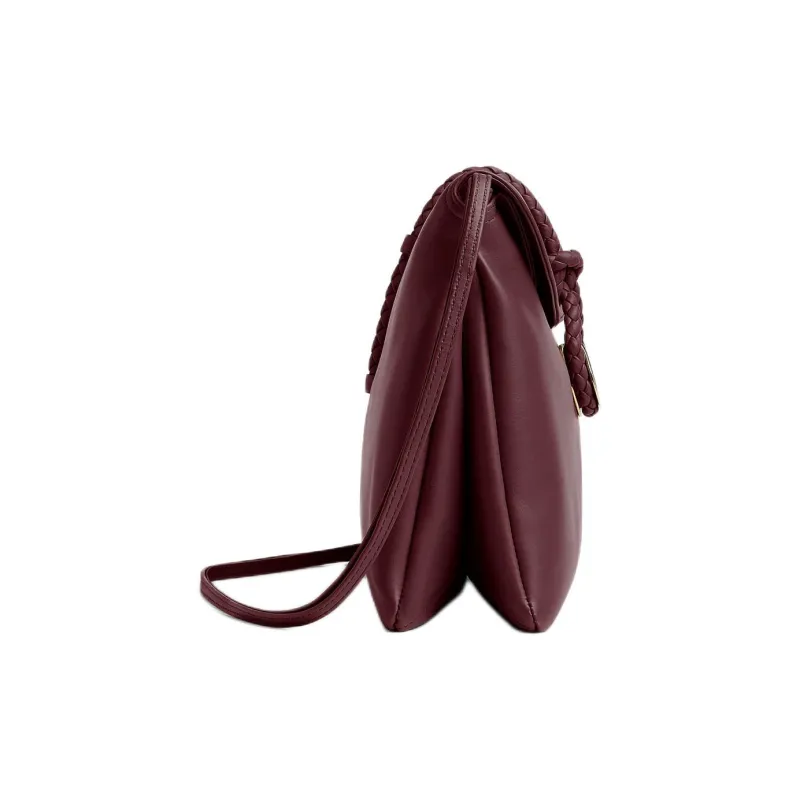 Bottega Veneta Cow Leather Shoulder Bag, Crossbody Bag Medium Size Women's Barolo Burgundy-2