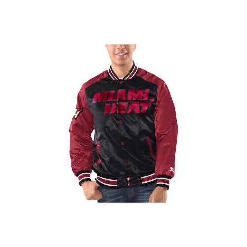 Starter X NBA Miami Heat Jackets Men Black/Red