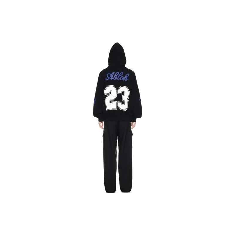 OFF WHITE Logo Printed Drawstring Hoodie-2