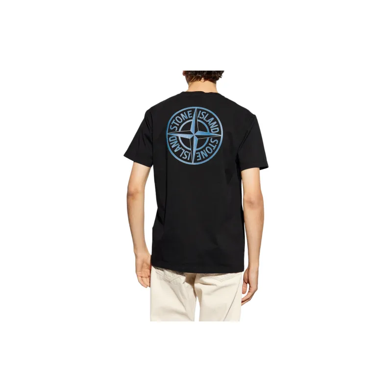 STONE ISLAND Logo Printed Crewneck T Shirt-1