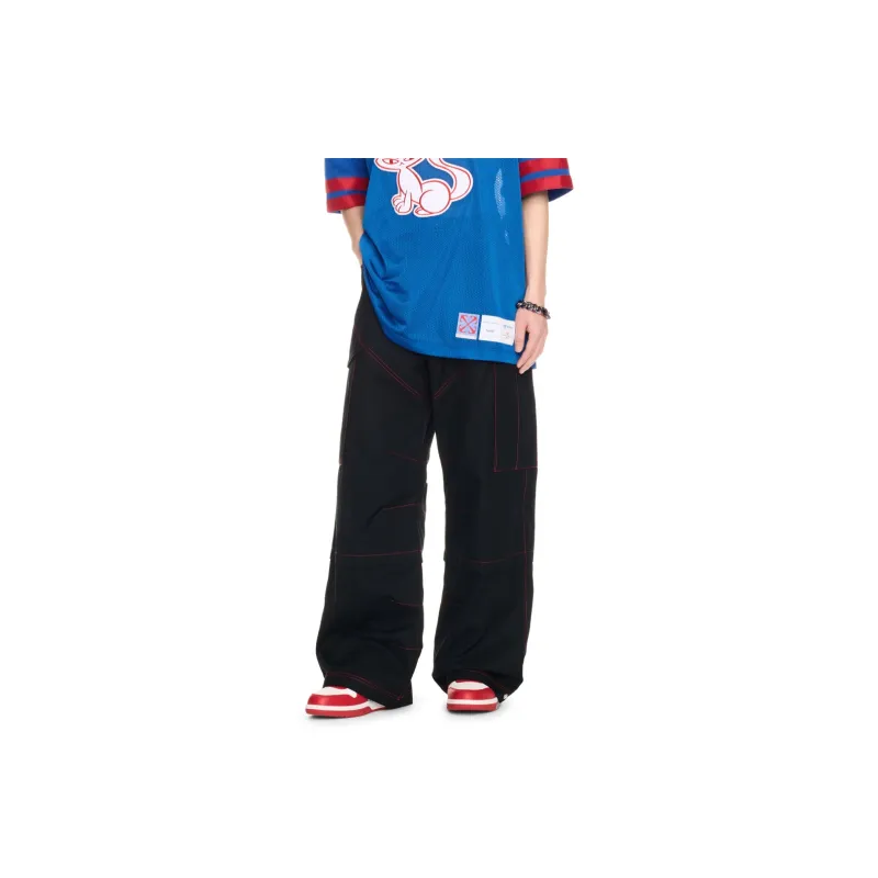 OFF WHITE Button Detailed Wide Leg Pants-1