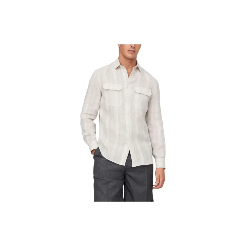 Brunello Cucinelli Striped Button Up Shirt-1