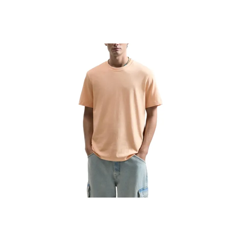 ZARA T-Shirt Men's Light Orange Color-3