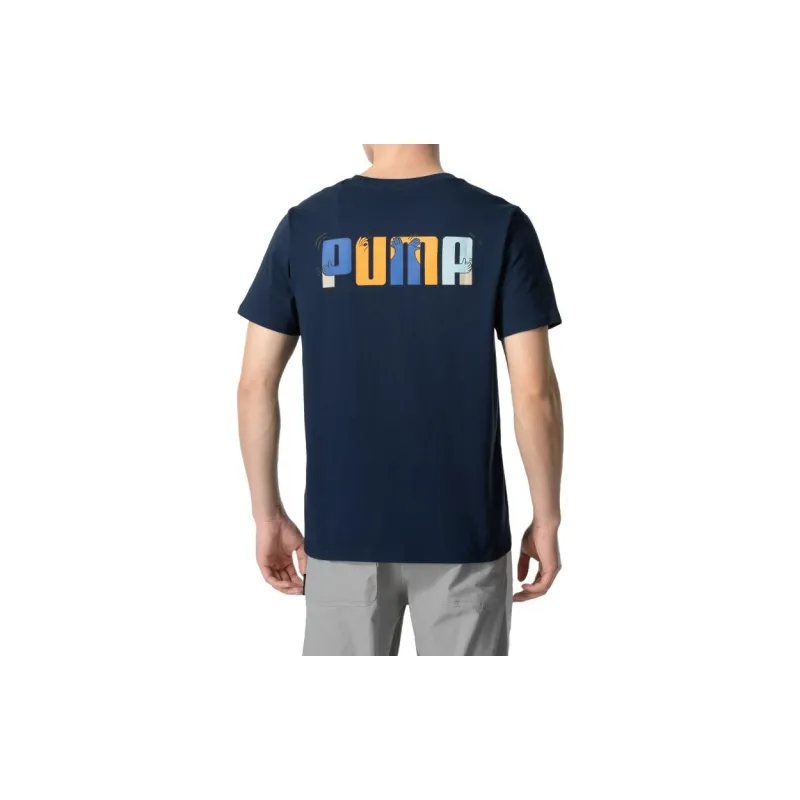 PUMA T Shirts Men Navy Blue-4