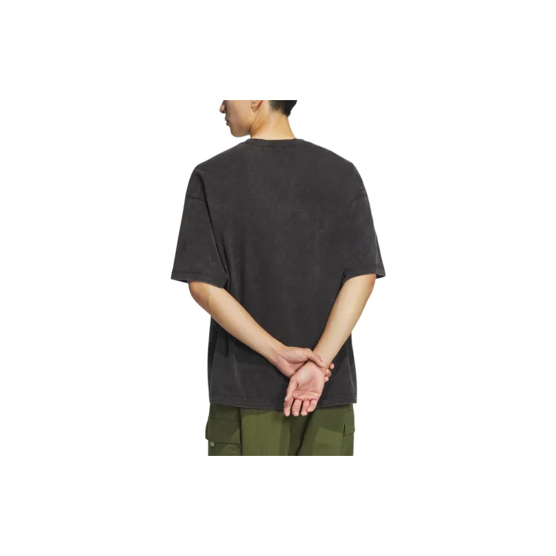 Adidas Originals WASHED SHORT SLEEVE T SHIRT T Shirt Men's Black-3