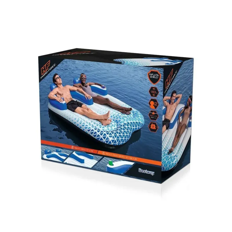 BESTWAY Swimming Board & Float Unisex 196*193xm Blue White-1