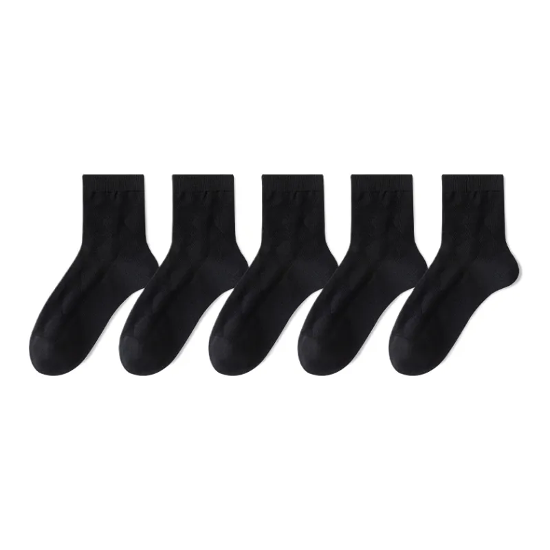 Lan Miao Mid Calf Socks Men's 5 Pack-14